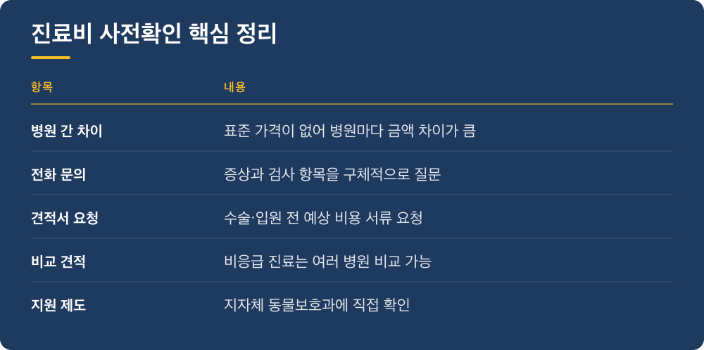 진료비 사전확인 핵심 정리